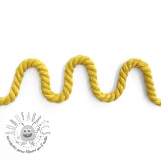 Cordino di cotone ritorto 8 mm yellow
