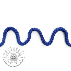 Cordino di cotone ritorto 8 mm cobalt