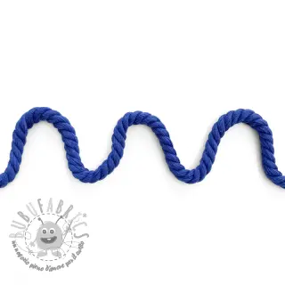 Cordino di cotone ritorto 8 mm cobalt