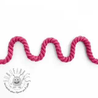 Cordino di cotone ritorto 8 mm fuchsia