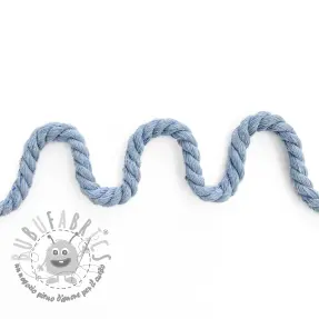 Cordino di cotone ritorto 8 mm light blue