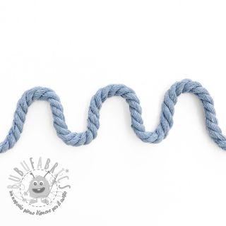 Cordino di cotone ritorto 8 mm light blue