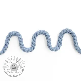 Cordino di cotone ritorto 8 mm light blue