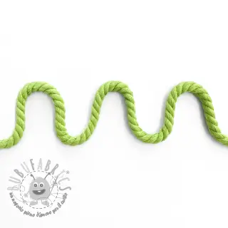 Cordino di cotone ritorto 8 mm lime