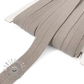 Elastico per bordatura matt 20 mm RIB taupe