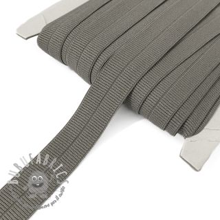 Elastico per bordatura matt 20 mm RIB dark taupe