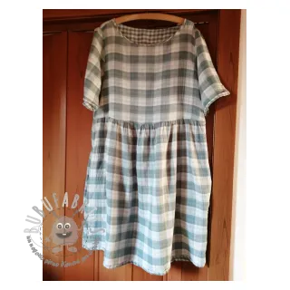 Mussola/Doppia garza Double sided CHECKS MINI green