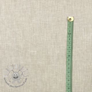 Lino con cotone Lira mini stripe beige