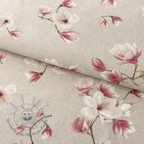 Tessuto decorativo Linenlook Floral magnolia bloom