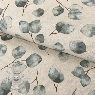 Tessuto decorativo Eucalyptus watercolour branch