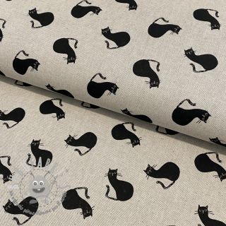 Tessuto decorativo Linenlook Cat cartoon funny