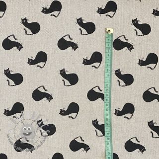 Tessuto decorativo Linenlook Cat cartoon funny