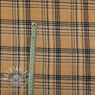 Mussola/Doppia garza Double sided CHECKS multicolour brown