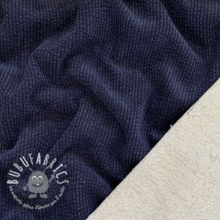 Velluto a coste FAUX FUR navy