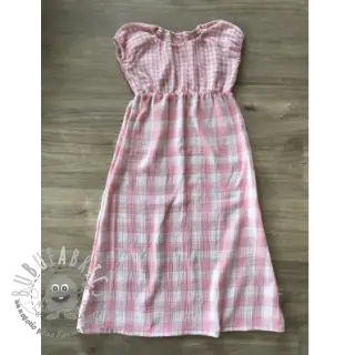 Mussola/Doppia garza Double sided CHECKS MINI old rose
