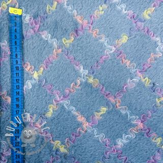 Pelliccia sintetica Tulle MULTI blue shadow