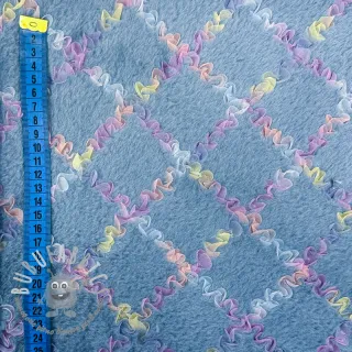 Pelliccia sintetica Tulle MULTI blue shadow