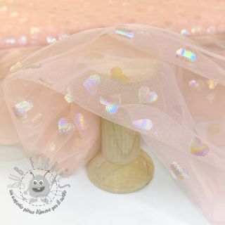 Tulle per TUTU Rainbow HEARTS light pink