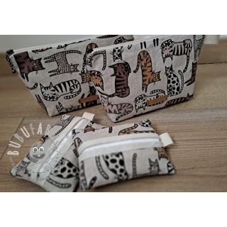 Tessuto decorativo Linenlook Cat wildlife art
