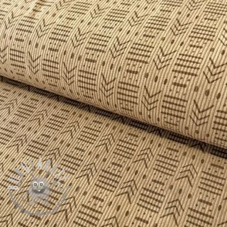 Velluto a coste STRETCH Emblem beige