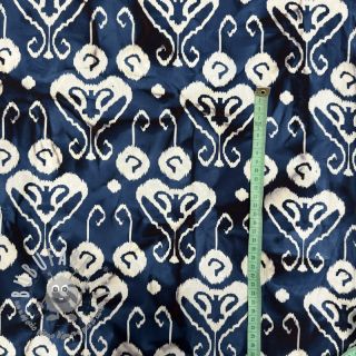 Tessuto di cotone UNIQUE BATIK design L navy