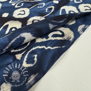 Tessuto di cotone UNIQUE BATIK design L navy