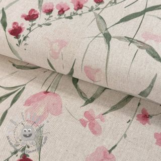 Tessuto decorativo Linenlook Floral Iris fresia