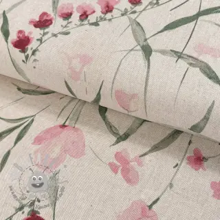 Tessuto decorativo Linenlook Floral Iris fresia