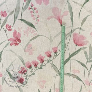 Tessuto decorativo Linenlook Floral Iris fresia