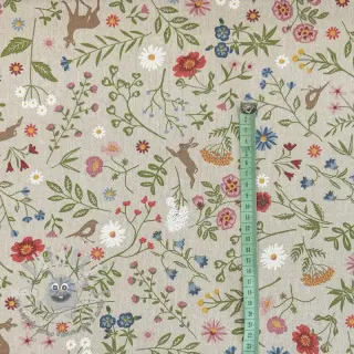 Tessuto decorativo Linenlook Floral animal garden