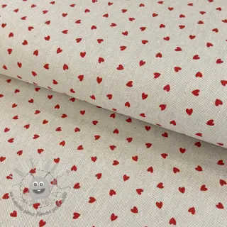 Tessuto decorativo Linenlook Little love heart