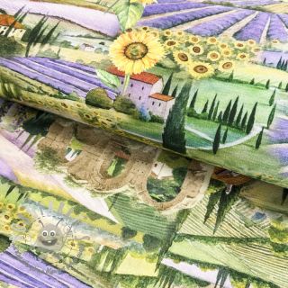 Tessuto decorativo Provence lavender scene digital print