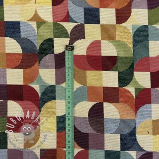 Tessuto decorativo GOBELIN PREMIUM Graphic retro shapes