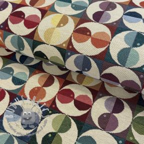 Tessuto decorativo GOBELIN PREMIUM Graphic square circle