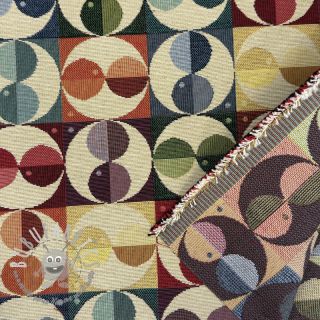 Tessuto decorativo GOBELIN Graphic square circle