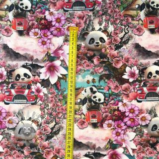 Jersey Sakura Panda Trip digital print