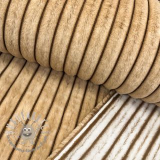 Pelliccia sintetica Shadow stripes bronze