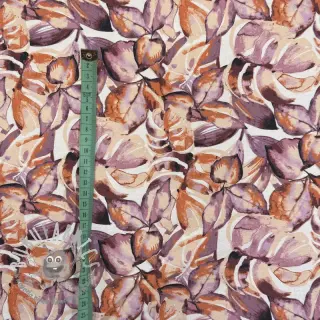 Tessuto decorativo Colourable leaves purple digital print