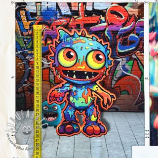 Tessuto decorativo KIDS BACKPACK HipHop monster PANEL