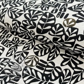 Tessuto decorativo jacquard GALET allover noir blanc