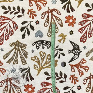 Tessuto decorativo jacquard FIGUERAS allover blanc