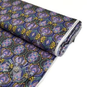 Viscosa LUREX Purple leaves digital print