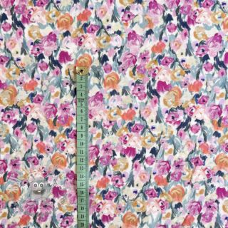 Viscosa RADIANCE Roses fuchsia digital print