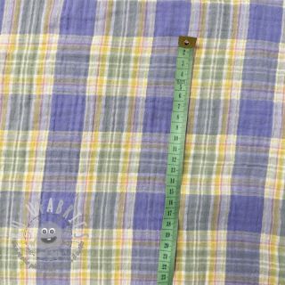 Mussola/Doppia garza Double sided CHECKER purple digital print