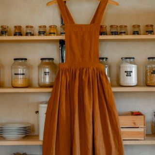 Lino prelavato STONEWASHED cognac