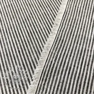 Lino con cotone Lira medium stripe black