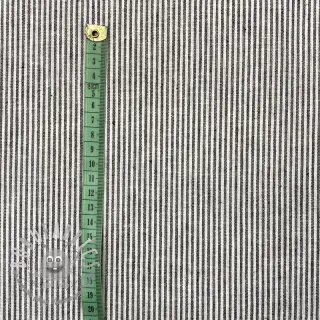 Lino con cotone Lira medium stripe black