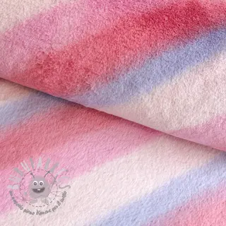 Pelliccia sintetica Rainbow diagonal stripe