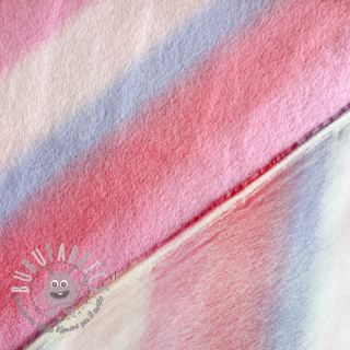 Pelliccia sintetica Rainbow diagonal stripe
