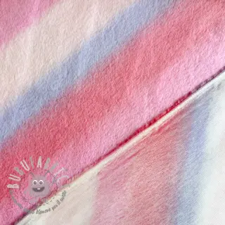 Pelliccia sintetica Rainbow diagonal stripe